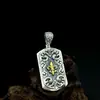 Colgante Flor de Scout Tangcao de Plata de Ley S925 Estilo Hip-Hop Retro Europeo y Americano Etiqueta de Ancla de Industria Pesada Joyería para Hombre Seiko