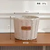 Macetas Cónicas de Plástico Tejido Transfronterizas, Cestas Florales Tejidas a Mano Tipo Ratán, Cestas Decorativas de Escritorio para Plantas Verdes, Macetas de Jardinería