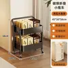 Estante de almacenamiento pequeño con ruedas, estante de almacenamiento multifuncional, organizador de varias capas para el hogar de pie, estante de almacenamiento plegable para snacks