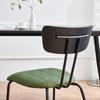 Sillas y Mesas de Comedor Transfronterizas para Uso Doméstico, Sillas de Alto Nivel con Respaldo Tapizado en Cuero Nórdico, Sillas de Comedor Sencillas de Hierro para Hotel