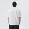 Camisa Polo de Punto Elástico Blanca para Hombre Manga Corta Verano Tendencia Marca 2026 Nuevo Color Puro Sencillo Camiseta Top