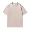 Camiseta de Algodón Puro Pesado para Mujer de 250g, Estilo Unisex Versátil Casual, Color Sólido, Corte Holgado, Top Sencillo de Manga Corta Talla Grande Venta al por Mayor