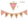 Decoración de fiesta de bodas transfronteriza bandera de lino de cola de golondrina diseño de escena de propuesta de matrimonio banner banderín venta directa de fábrica
