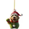 Decorações de Árvore de Natal Acrílicas Transfronteiriças Pingente Espírito Fantasma de Pelo Verde Decoração de Natal