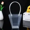 Bolsa Tote Transparente de Flores Navideñas PP Transparente para Ramo y Planta en Maceta Bolsa de Regalo para Regalo de Aniversario
