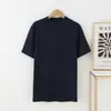 Camiseta de manga corta de terciopelo para hombre, otoño e invierno, top cálido, cuello medio, terciopelo fino, informal, ropa interior, top básico