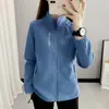 Chaqueta exterior gruesa de una pieza para hombre, forro interior de chaqueta polar, ropa de trabajo para mujer, abrigo de forro polar personalizado