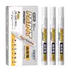 Bolígrafo de Pintura Industrial Baoke Mp680 Impermeable y que no se Desvanece Marcador de Pintura para Coche Bolígrafo de Firma Blanco Dorado