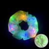 Anillo de Pelo Luminoso LED Intestino Grueso Anillo de Pelo Navideño Brillante Cuerda de Cabeza de Satén Anillo de Pelo Intestino Grueso Cuerda de Pelo Tocado Flor de Cabeza Transfronteriza Europea y Americana