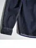 Camisa de mezclilla retro estilo americano con cuello patchwork de pana, chaqueta de trabajo holgada de manga larga para hombre, camisa de moda de otoño