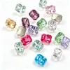 Diamantes rectangulares octogonales de corte zircón para decoración de uñas, brillantes y coloridos de corte flor de hielo, caramelos de hielo mahjong, decoraciones de uñas portátiles