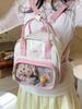 Mochila Pequeña Multiusos Verano Dibujos Animados Transparente Bolsa Dolor Nueva Estilo Coreano Estilo Extranjero Un Hombro Cruzado Mochila de Viaje para Niñas