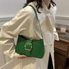 Bolsa Feminina Nova Chegada Joker Pequena Bolsa Quadrada Commuter Cor Sólida Bolsa de Ombro Simples Bolsa Casual Personalizada na Moda Bolsa de Axila