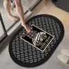 Tapete de piso de diatomita de luxo para entrada de banheiro, absorvente de água, secagem rápida, tapete antiderrapante para lavatório e vaso sanitário