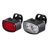 Novas Luzes Dianteira e Traseira para Bicicleta, Luzes de Ciclismo Multimodo com Liberação Rápida, Conjunto de Luz Dianteira e Traseira para Ciclismo ao Ar Livre com Carregamento Tipo-C