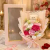 Ramo de jabón de rosas para el Día de San Valentín, regalo de flor artificial para el cumpleaños de la novia, Festival Qixi, regalo romántico creativo para la esposa