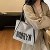 Bolso de Lona de Gran Capacidad para Mujer 2025 Nuevo Trendy de Alta Calidad Casual Bolso de Hombro Estudiante Clase Trabajo Ropa Bolso Tote