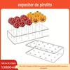 Expositor de pirulito de acrílico transfronteiriço com 15 furos e 20 furos, suporte para exibição de doces, prateleira de decoração de doces de supermercado