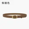 Fivela Oval Simples Fivela de Pino Cinto Feminino Couro Genuíno Estilo Coreano Decorativo Versátil para Ternos e Vestidos Fabricante de Cintos de Couro Feminino