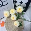Arreglo Floral de Pasillo de Sala de Bodas de Carpa Simulada de 5 Cabezas Flores Decorativas Flores Artificiales Set de Ambiente Accesorios Patio