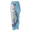 Traje de baño de una pieza con estampado Ab de doble cara para mujer, disponible en stock, Traje de baño conservador para el resort, Conjunto de falda pareo estampada de gasa, Secado rápido para aguas termales