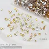Pedras Strass Formato Mini Flat-Back Decorações para Nail Art Celebridade da Internet Super Brilho Tamanho Pequeno Coração Borboleta Gota D'água Preenchimento Strass Acessórios Mistos