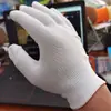 Luvas Finas de Nylon Calibre 13 para Trabalho de Precisão sem Poeira, Respiráveis, Brancas, Altamente Elásticas, para Artesanato e Jardinagem, Atacado