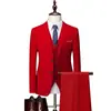 Terno formal casual de negócios profissional europeu transfronteiriço masculino conjunto de três peças para noivos e casamentos em estoque