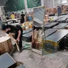 Espejo de cuerpo entero con marco de acero inoxidable de lujo ligero, espejo de suelo para el hogar, espejo de tocador de pared para habitación de niña, espejo de tocador de pared grande para probador
