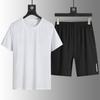 Terno esportivo masculino Novo Casual Verão Secagem rápida Shorts de manga curta 2024 Verão Fitness Running Sportswear