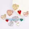 M18 L26 K07 Accesorios para joyería DIY colgante de cobre puro colgante pequeño luna triángulo corazón de melocotón redondo marca