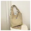 Bolsa de Ombro Única de Veludo de Grande Capacidade Feminina 2026 Nova Primavera Estilo Casual Preguiçoso Para Trabalho Comutação Lazer Bolsa Tote