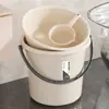Balde de Agua Doméstico de Gran Capacidad con Tapa, Cubo Grueso de Almacenamiento de Agua Grande, Juego de Cubos para Dormitorio de Estudiantes, Cubo para Remojo de Pies y Lavandería