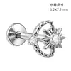 Pendientes de Titanio Jiangtai F136 Sol y Luna Circonita G23 Aleación de Titanio Joyería para Piercings en el Cuerpo Pendientes