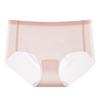 10A Roupa íntima feminina de seda gelada antibacteriana, cueca de perfil interno de seda sem costura, cintura feminina, respirável, secagem rápida, atacado de roupa íntima