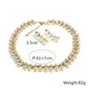 Moda europeia e americana novo conjunto de brincos de pérola e diamante com colar pingente versátil acessórios femininos atacado de fábrica