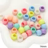 Cuentas Acrílicas de Agujero Grande Color Mixto Cuentas Sueltas para Hacer Manualidades Pulseras Collares Accesorios de Joyería Cuentas de Diámetro de Agujero Grande