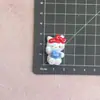 Nuevo Lazo Gatito Dibujo Animado Pegamento Crema Hecho a Mano DIY Accesorios de Resina Joyería Agujero Hebilla de Zapato Paquete de Material Lote