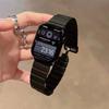Adequado para Apple Watch Apple Watch iwatch789 Geração SE Estilo Casual Pulseira Magnética de Couro Leve S10