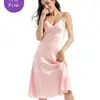 En stock del fabricante: Sexy bata larga de satén elástico sin tirantes y sin espalda para Amazon y AliExpress europeo y americano