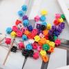 Color caramelo mini flor infantil clip de agarre pequeño pasador de color pinza tamaño pequeño clip para flequillo de princesa accesorios para el cabello