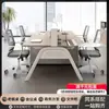 Combinação de Mesa e Cadeira de Escritório Simples Moderna Estação de Trabalho para Funcionário Posição para 4 Pessoas 2/6/8 Mesas para Equipe de Escritório Tela de Alto Padrão