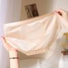 Calcinha de Renda Transparente com Recorte de Coração em Cetim para Mulheres Forro 100% Algodão Respirável Cintura Média-Baixa Cobertura do Quadril Calcinhas Seamless para Meninas