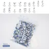 Arte de Unhas de Diamante de Ano Novo Cor Champanhe Cristais Irregulares de Fundo Plano Diamantes Grandes e Pequenos Mini Gotas d'Água Coração Rombus Decorações de Unhas