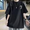 Camiseta de manga corta americana directa de fábrica para mujer, ropa de cosplay holgada y moderna, personalizada, top de media manga de verano para parejas.