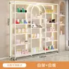 Prateleira de Armazenamento para Cosméticos, Armário de Exposição de Salão de Beleza de Chão, Prateleira de Exposição de Nail Art de Múltiplas Camadas, Prateleira de Exposição de Produtos Multifuncional