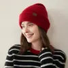 Gorro 100% cachemir puro, gorro de punto suave y cómodo para hombres y mujeres, gorro versátil que cubre las orejas, gorro de punto liso, adecuado para ciclismo al aire libre y clima frío