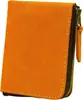 Bolsa para monedas vintage de cuero crazy horse más vendida transfronteriza, cartera casual con cremallera para hombre, tarjetero de piel de vaca de capa superior, monedero para mujer