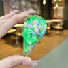 Llavero creativo de piruleta rellena de aceite con arena líquida, colgante flotante de helado, colgante para bolsa al por mayor, decoración linda