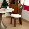 Silla de Comedor Francesa Retro de Madera Maciza, Silla de Maquillaje para el Hogar Estilo Mediados de Siglo, Silla con Respaldo, Silla Simple Nórdica